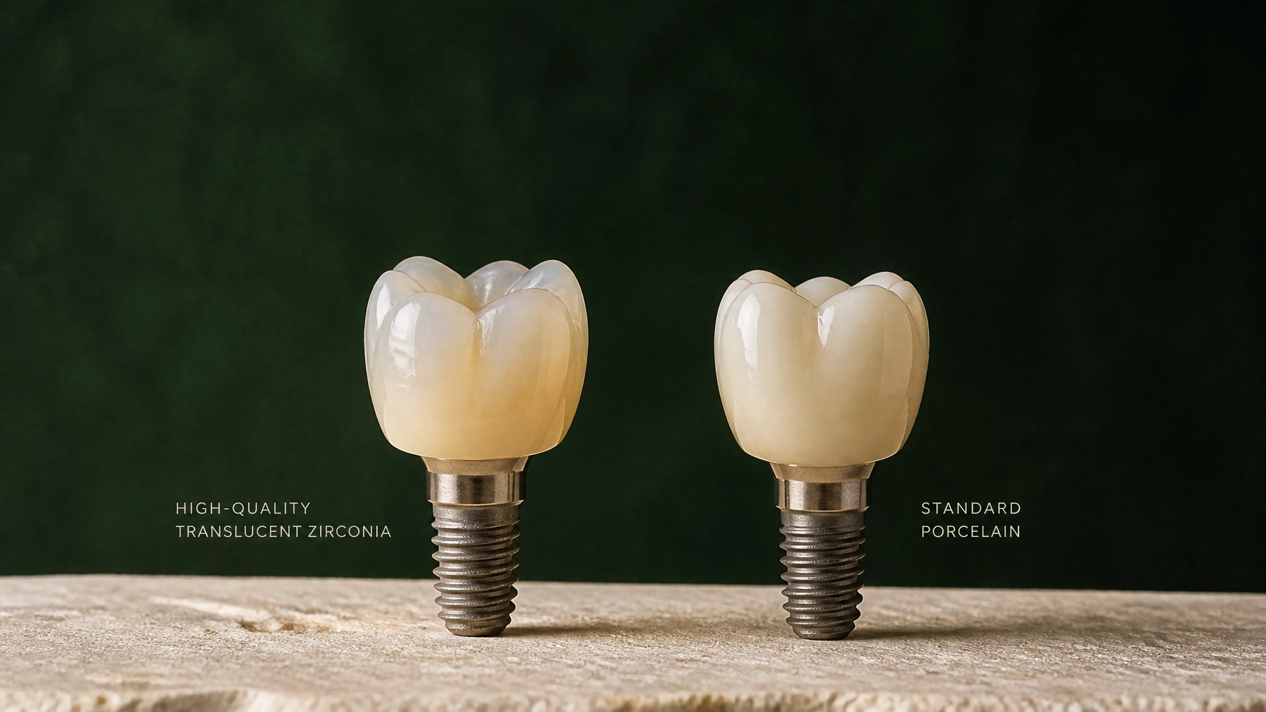 Dental restoration materials including zirconia and porcelain